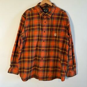 Carhartt Men's Vibrant Plaid Button Down Shirt, 2X